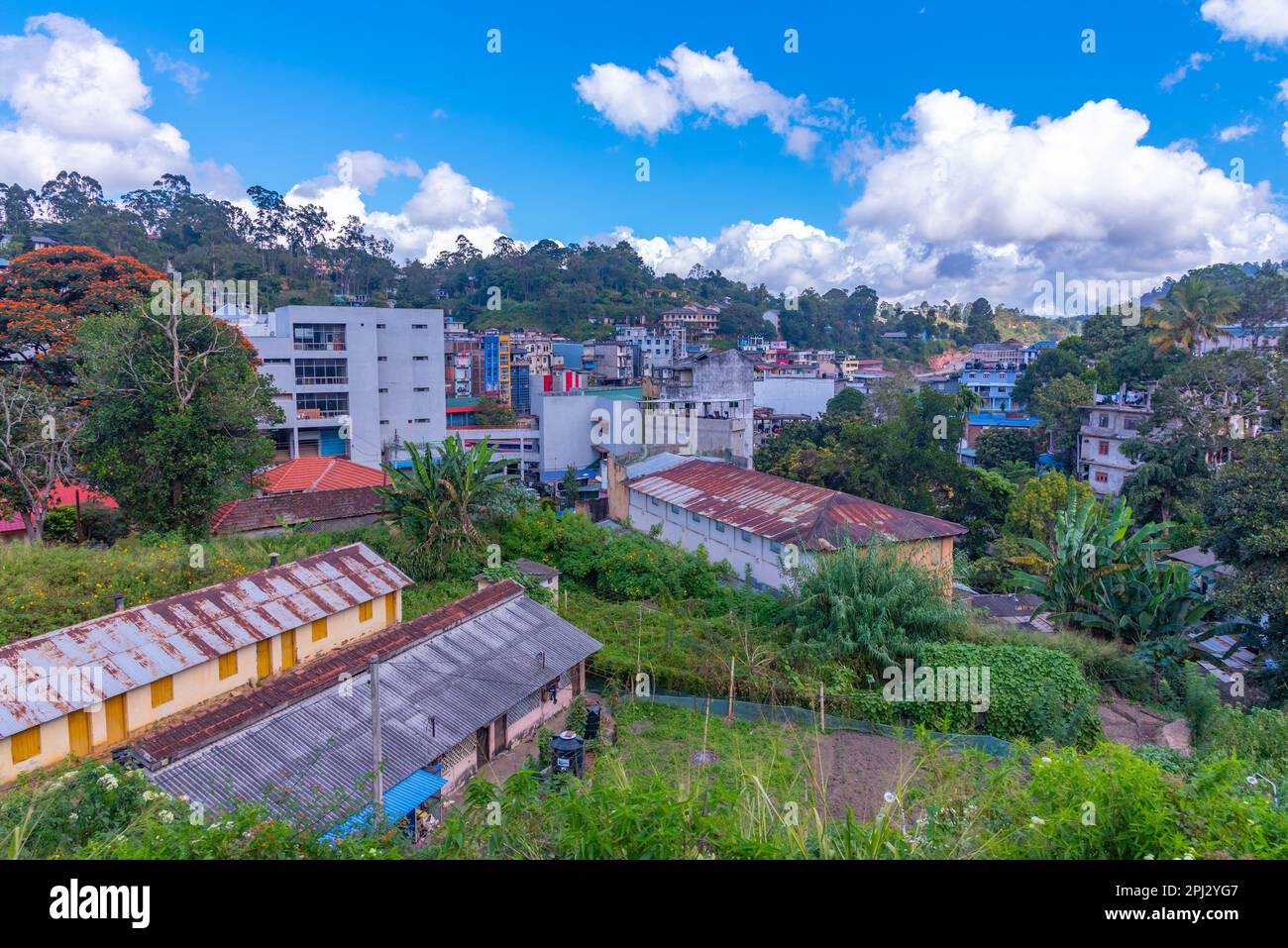 Bandarawela, Sri Lanka, January 29, 2022 View of a busy street in