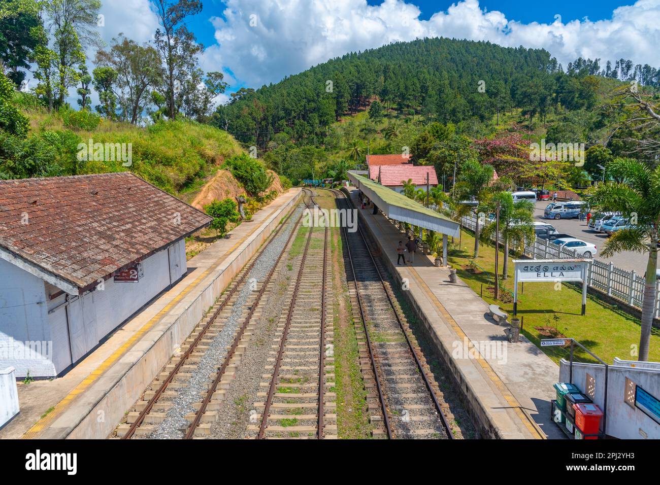 Ella, Sri Lanka, January 29, 2022: Ella train station at Sri Lanka. Stock Photo