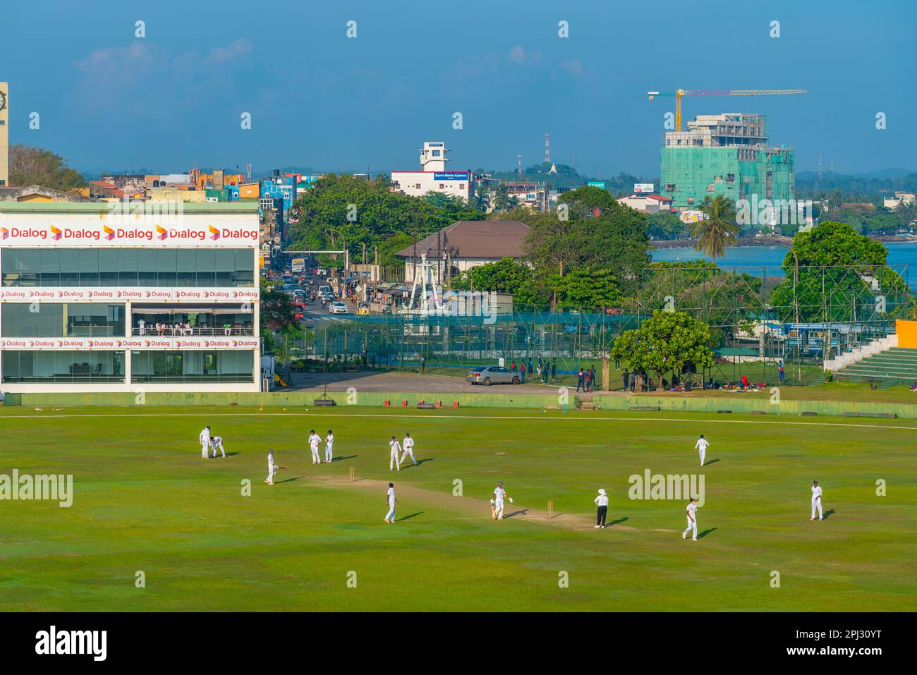 Galle, Sri Lanka, January 20, 2022: View of a cricket ground in Galle, Sri Lanka. Stock Photo