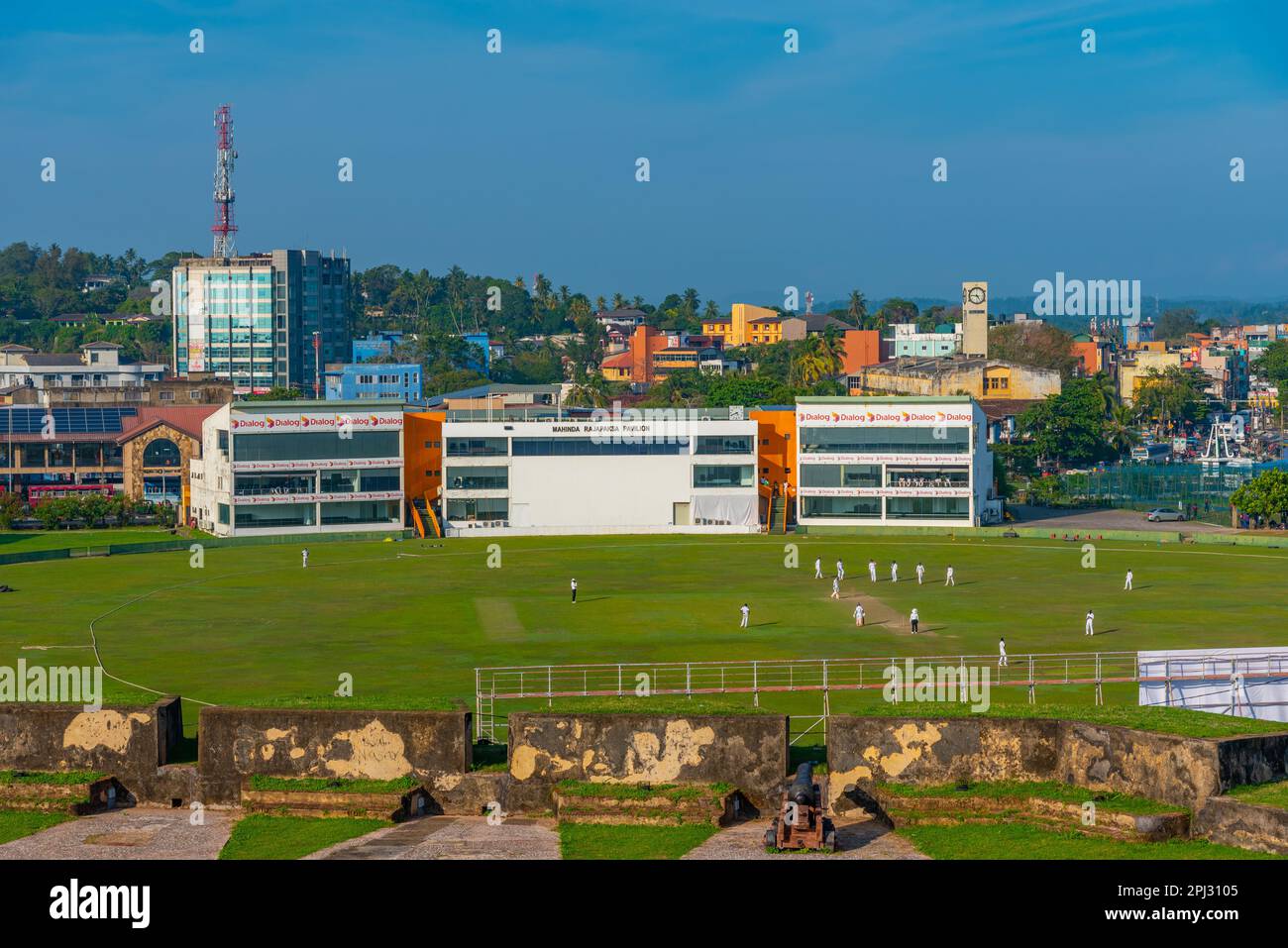Galle, Sri Lanka, January 20, 2022: View of a cricket ground in Galle, Sri Lanka. Stock Photo