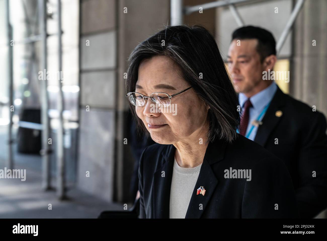 New York, New York, USA. 30th Mar, 2023. President of Taiwan Tsai Ing ...