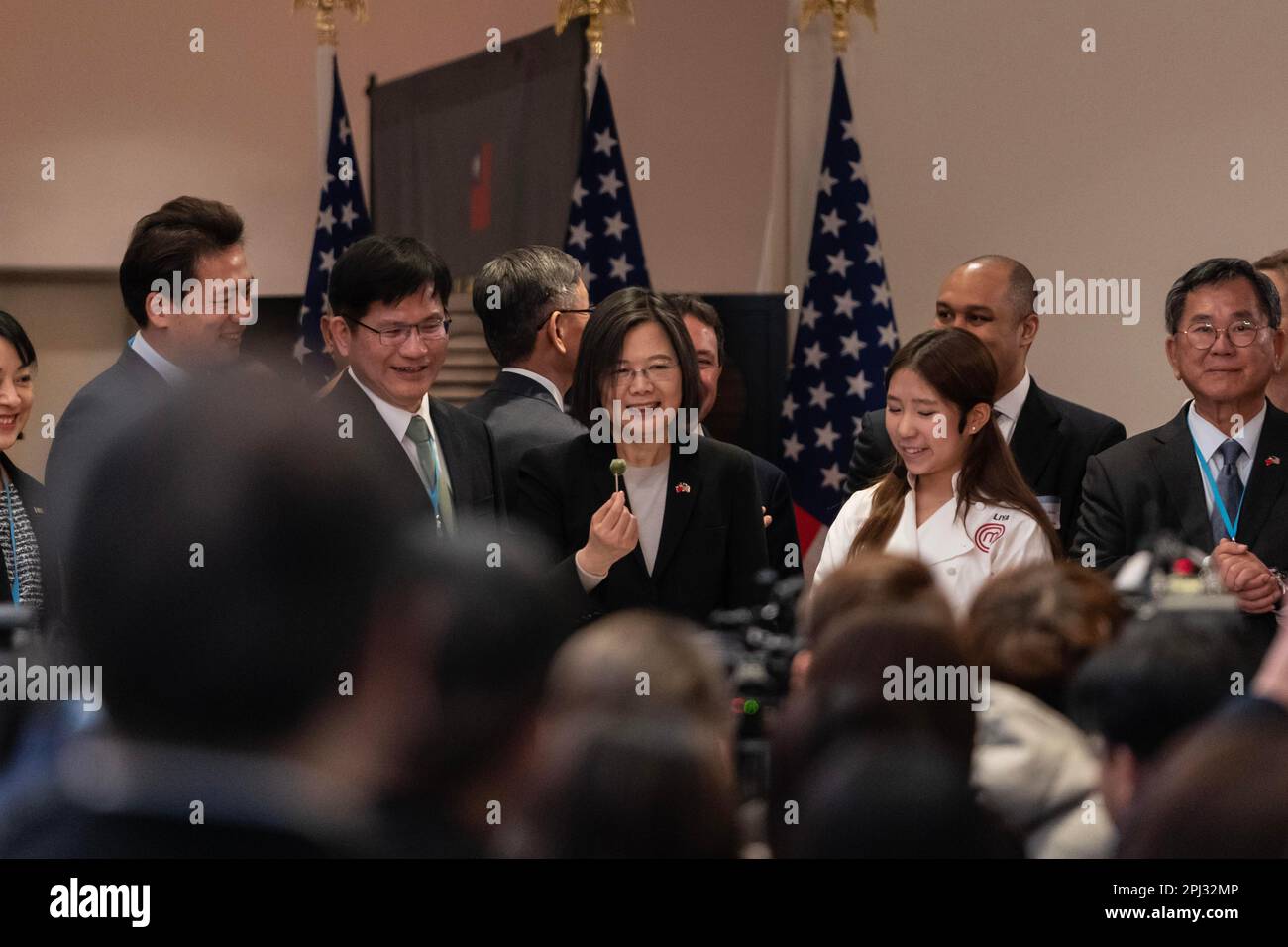 New York, New York, USA. 30th Mar, 2023. President of Taiwan Tsai Ing ...