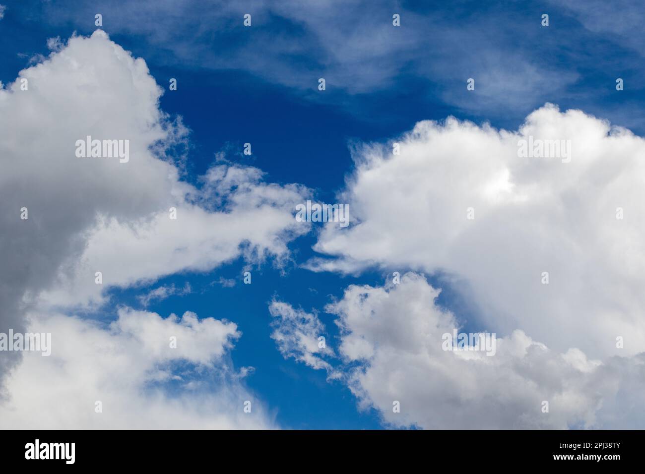 The shapes of two hand puppets in the clouds Stock Photo