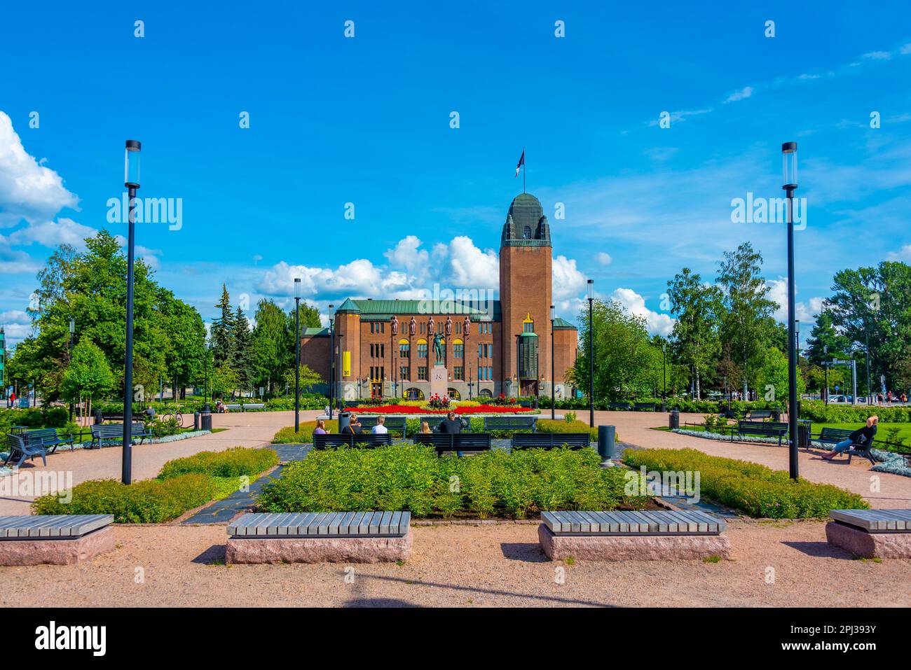 Joensuu, Finland, July 25, 2022: Municipal Theatre of Joensuu in Finland. Stock Photo