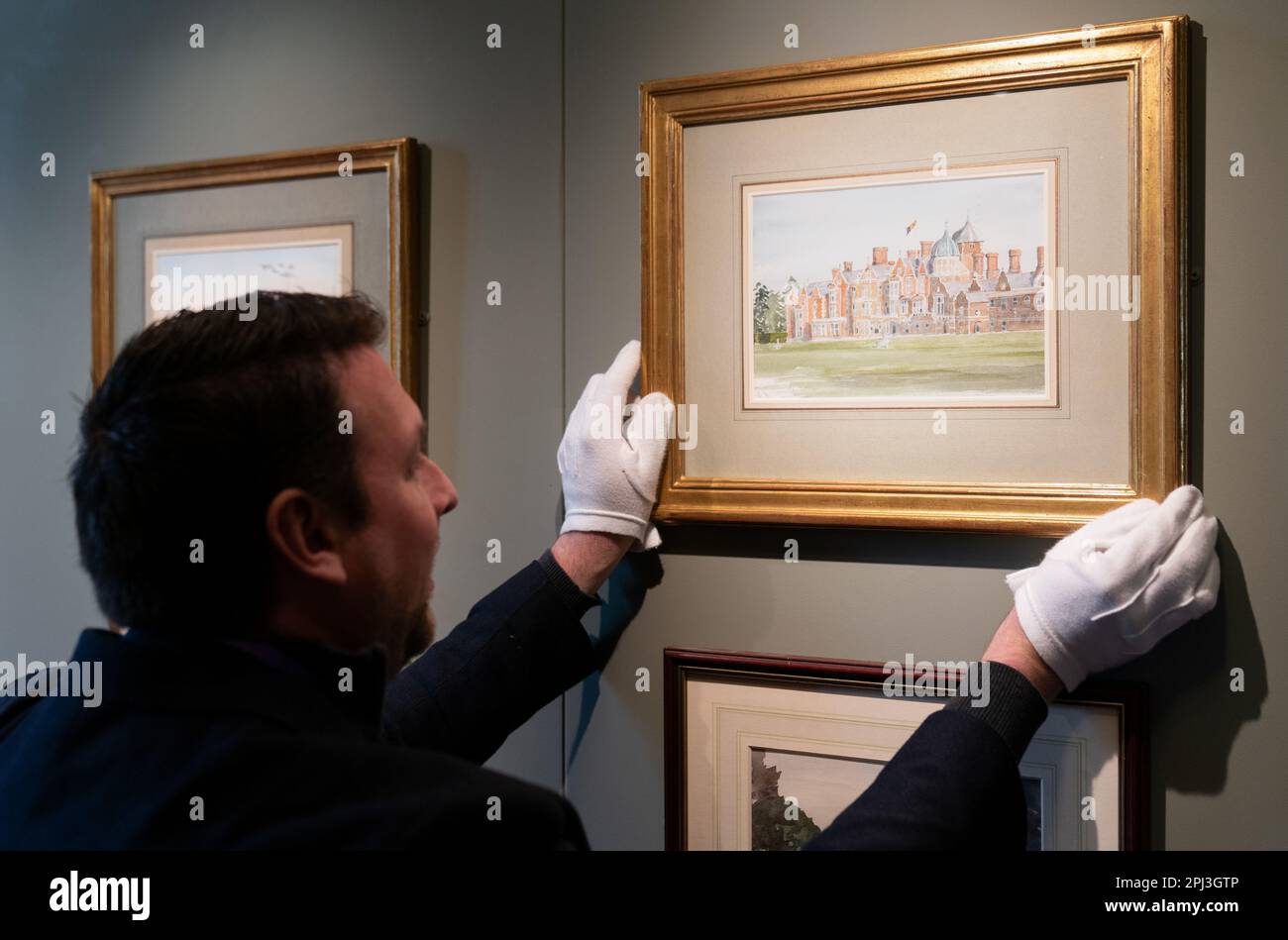 'Sandringham House, Norfolk (1991)', a watercolour painted by King