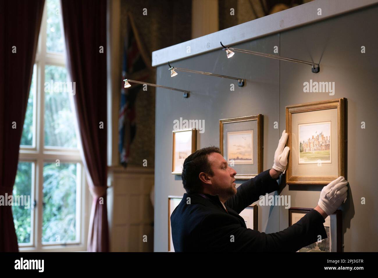 'Sandringham House, Norfolk (1991)', a watercolour painted by King