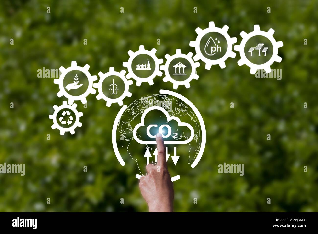 CO2, Carbon Dioxide Emission Reduction Concept, Sustainable ...