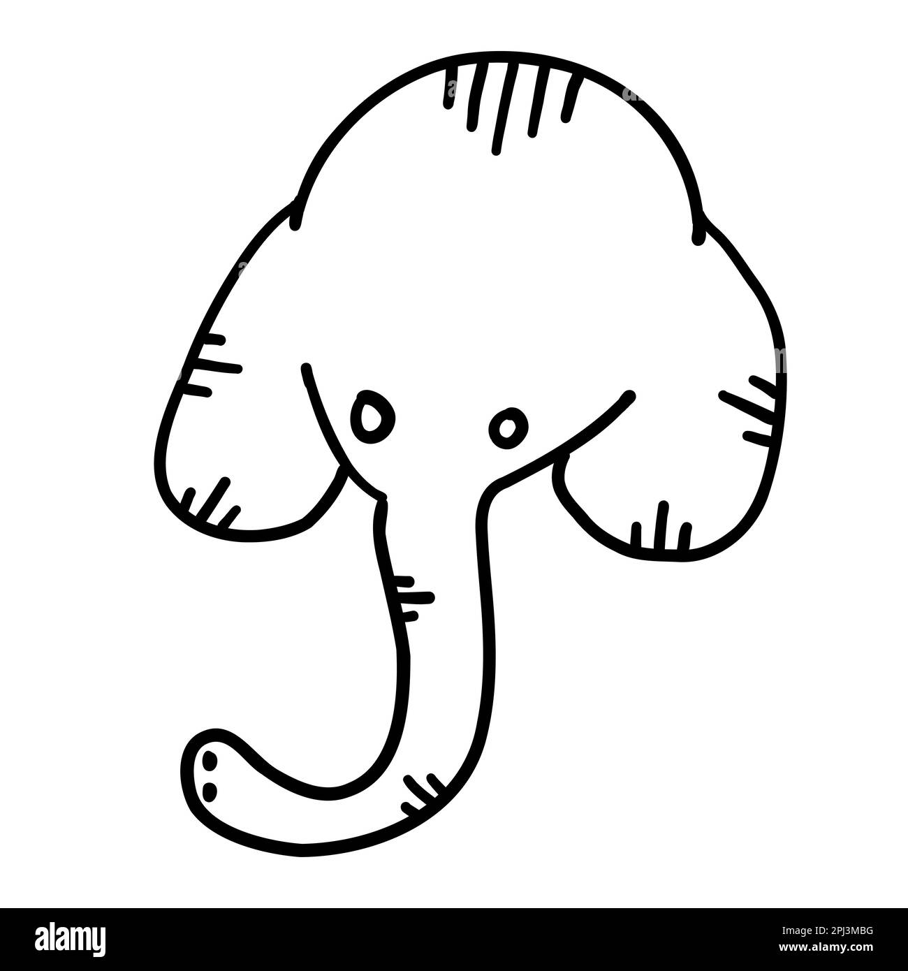 Elephant Head Clipart Black And White