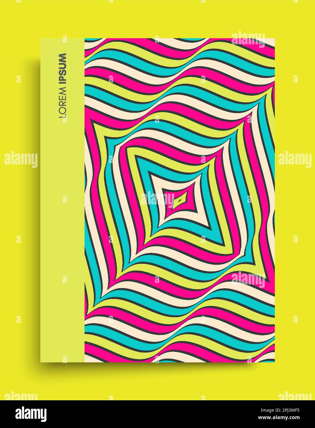 Cover design template. Optic art illustration. The geometric background