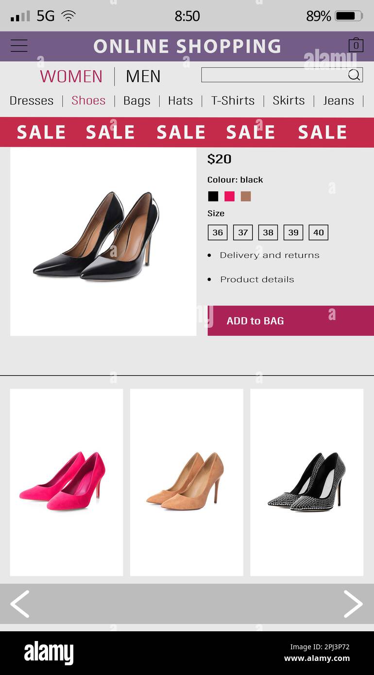 Shoes web order hi res stock photography and images Alamy