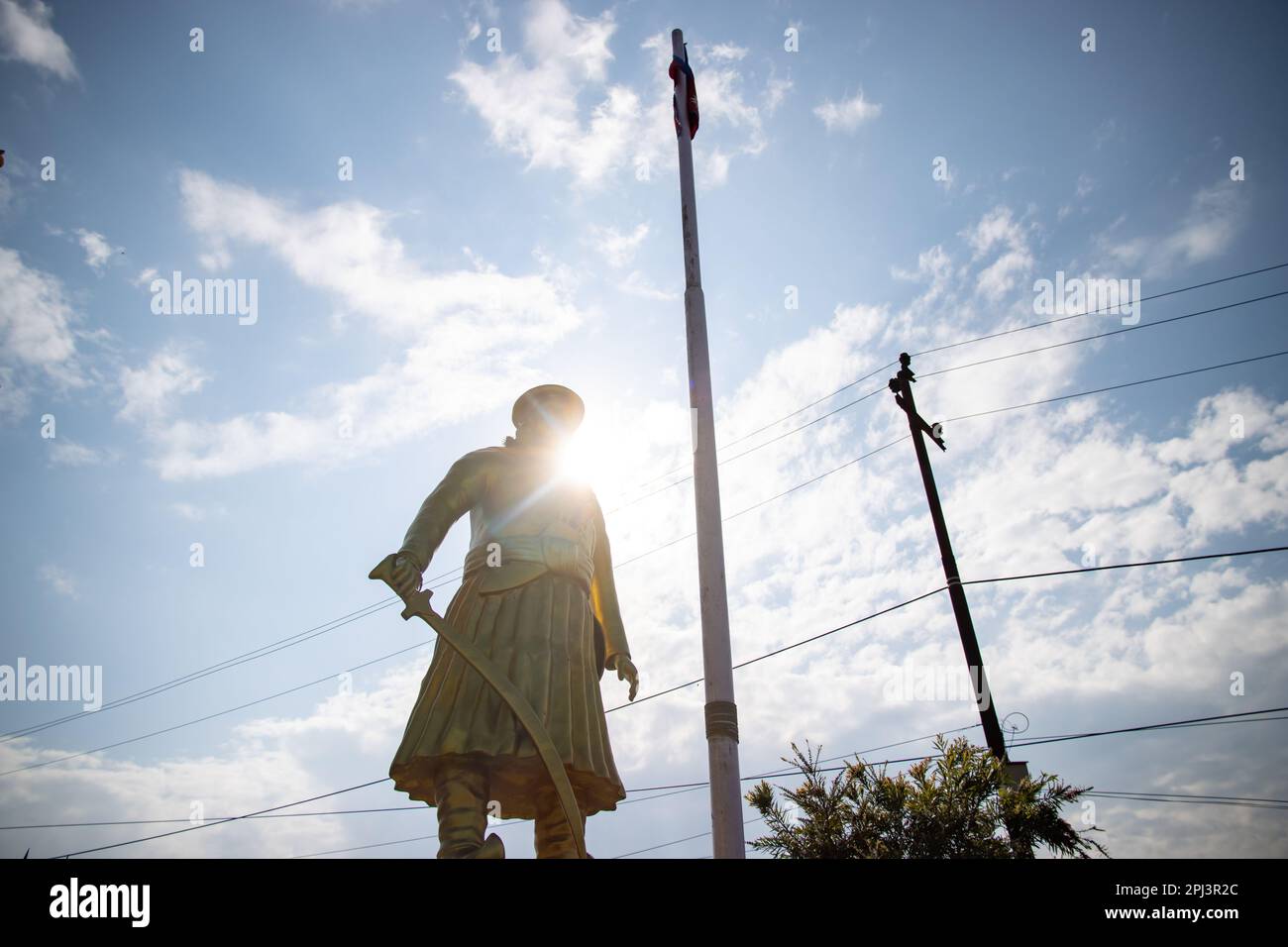 Warrior stone statue kathmandu hi-res stock photography and images - Alamy