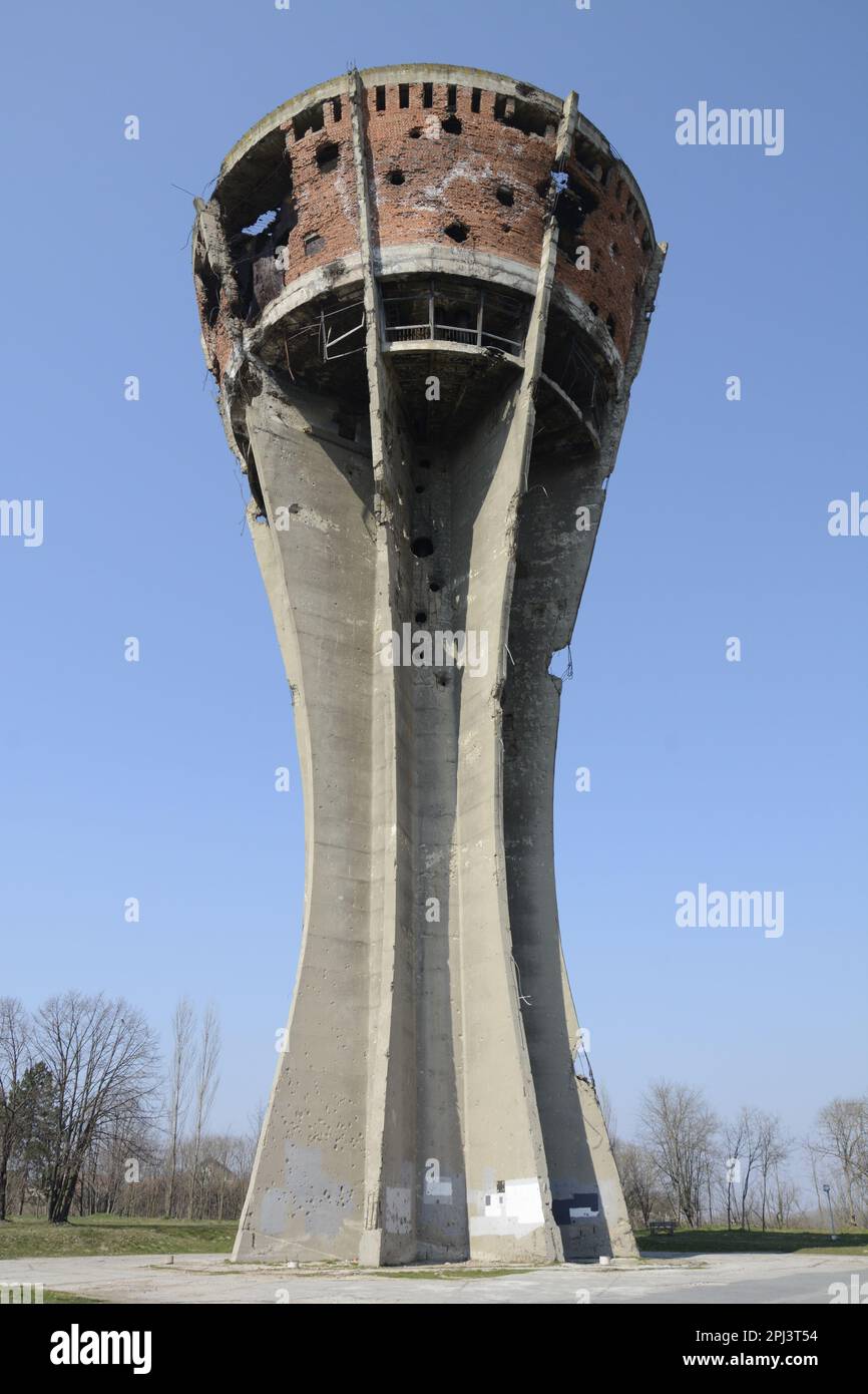 The Vukovar water tower Stock Photo