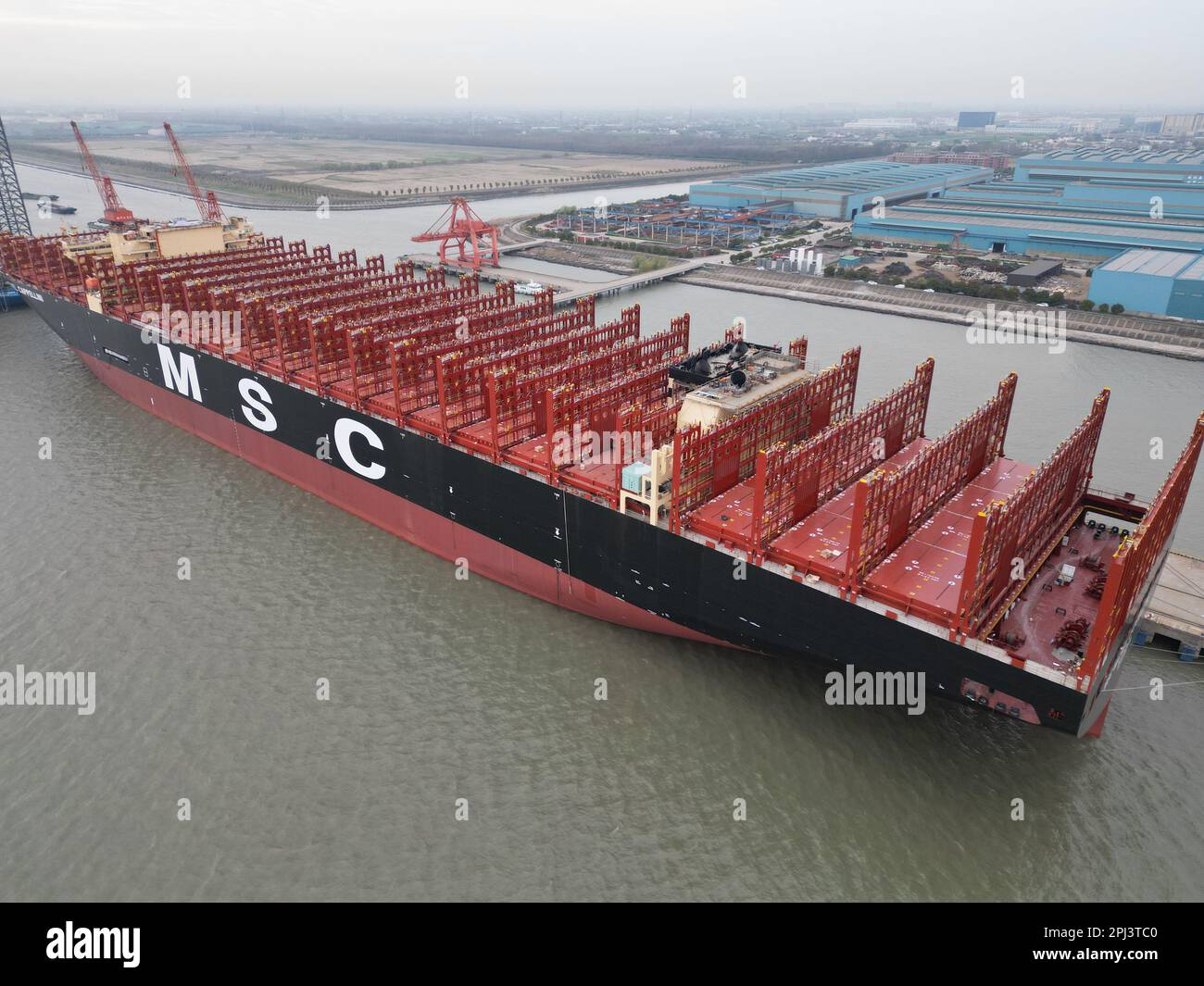 The worlds largest container ship hi-res stock photography and images ...