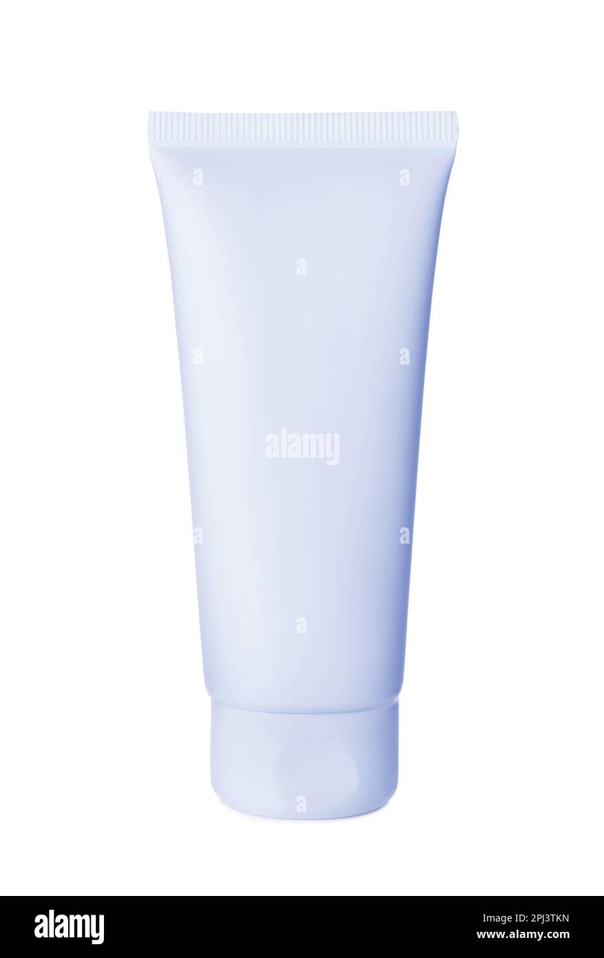Blank tube of cosmetic product isolated on white Stock Photo - Alamy