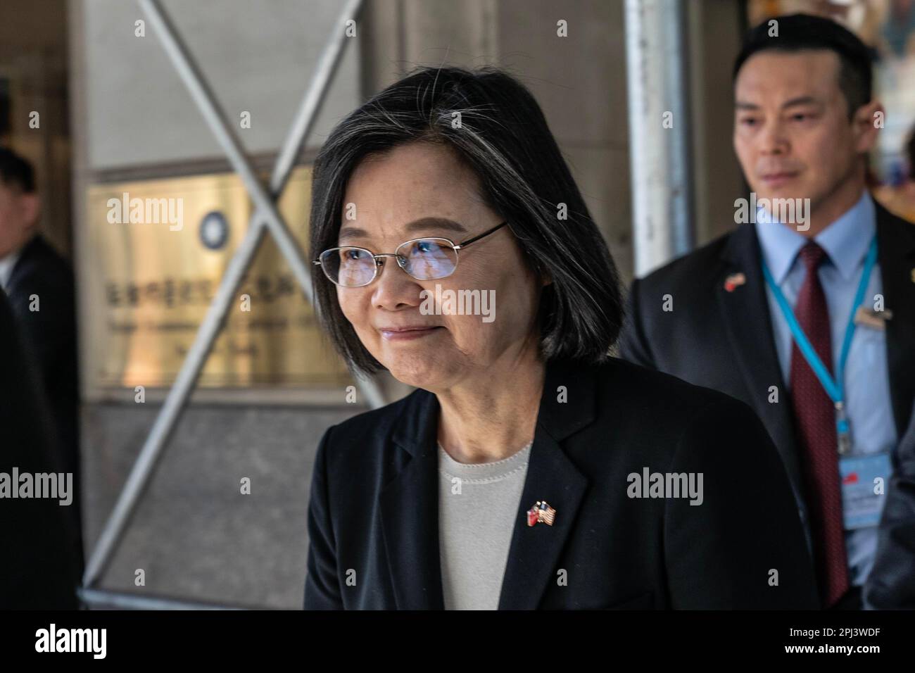 New York, New York, USA. 30th Mar, 2023. President of Taiwan TSAI ING ...