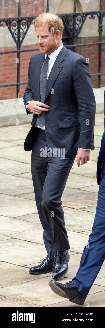 pic shows:  Prince Harry leaves the High Court in London 30.3.23      Picture by Gavin Rodgers/ Pixel8000 Stock Photo