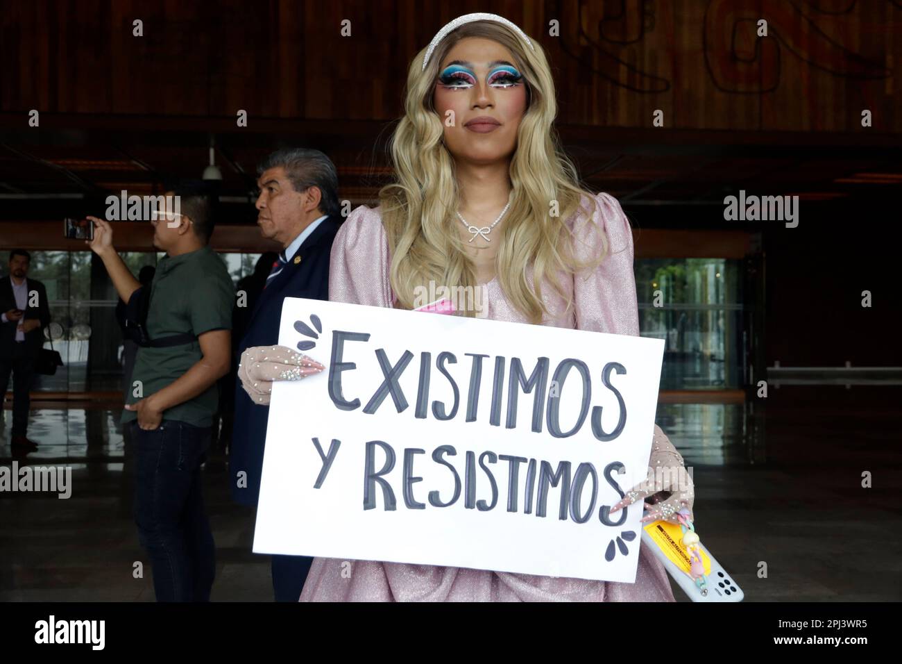 Mexico City, Mexico. 30th Mar, 2023. A transgender person, within the framework of the