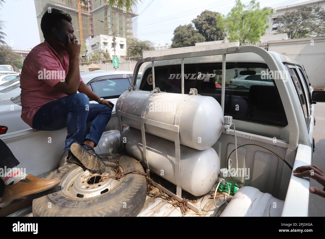 The majority of cars in Dhaka now run on compressed natural gas or CNG ...
