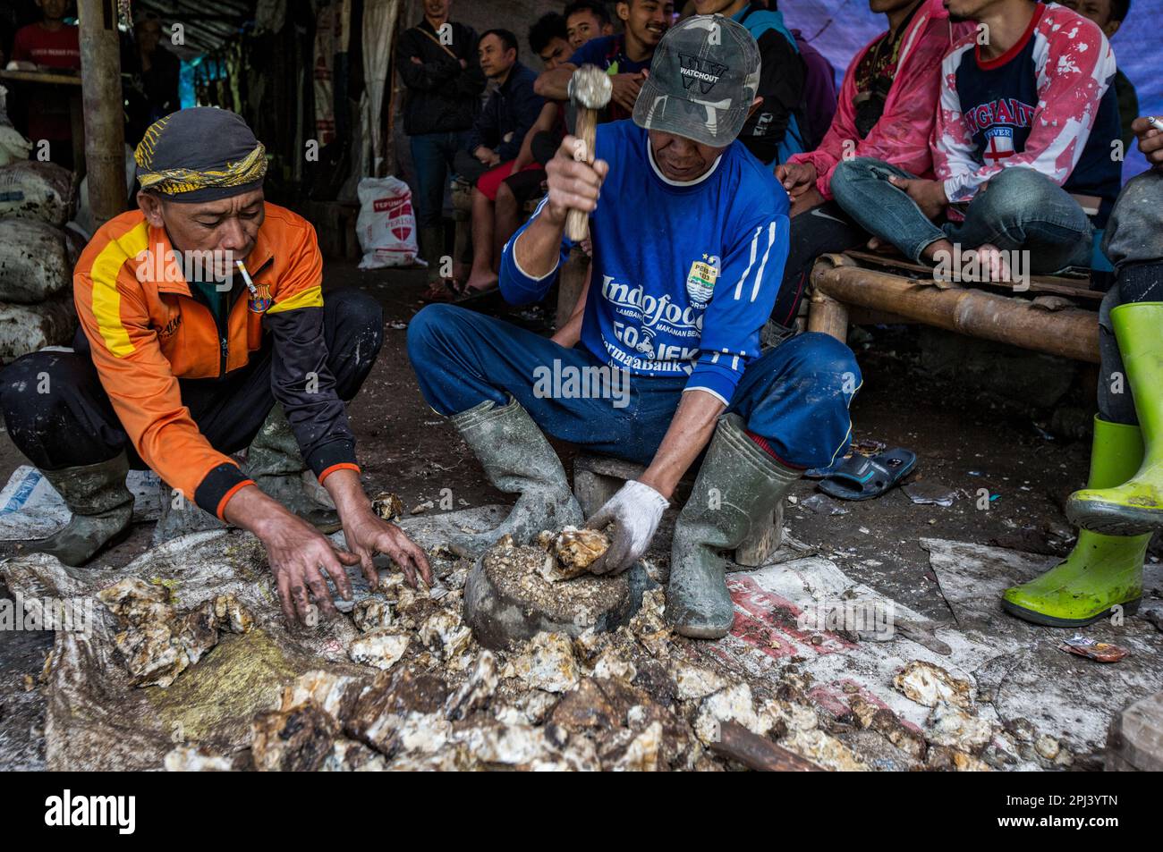 Illegal gold extraction in Indonesia, Java, Asia Stock Photo Alamy