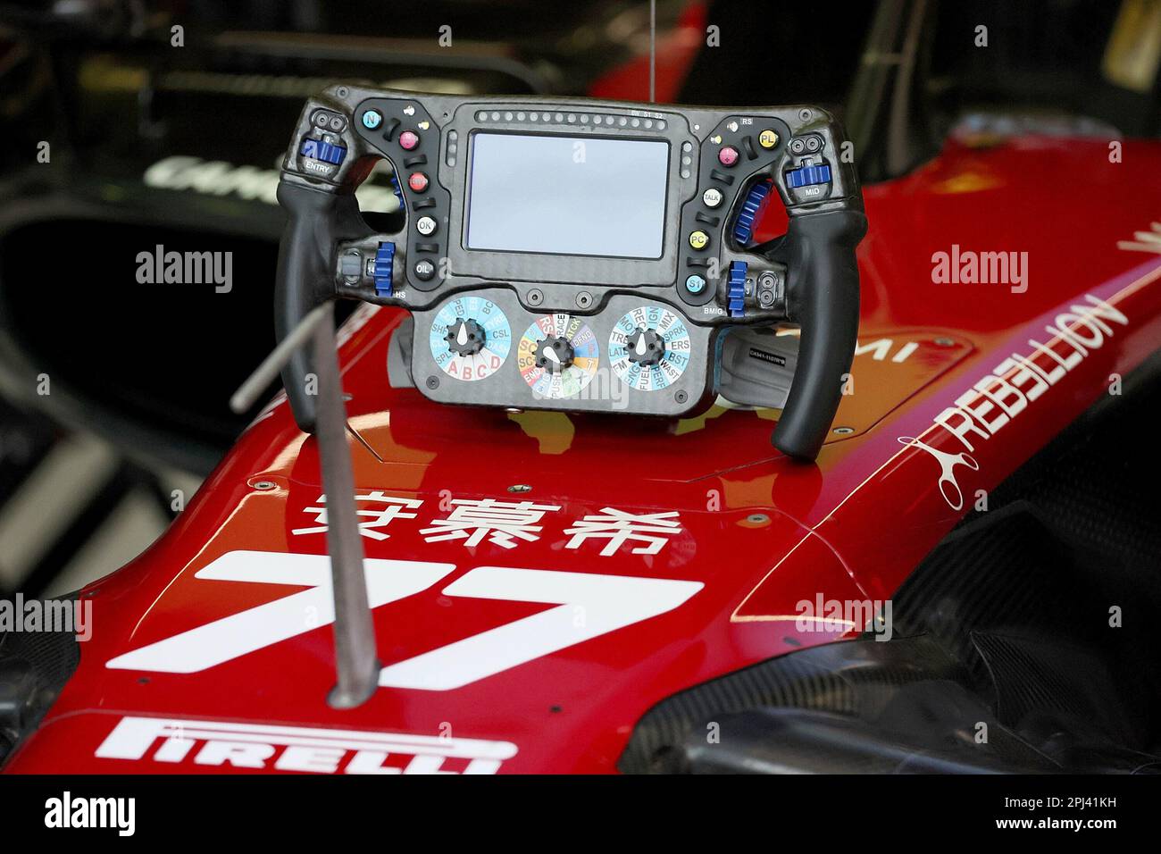 Alfa romeo f1 steering wheel 2023 hires stock photography and images