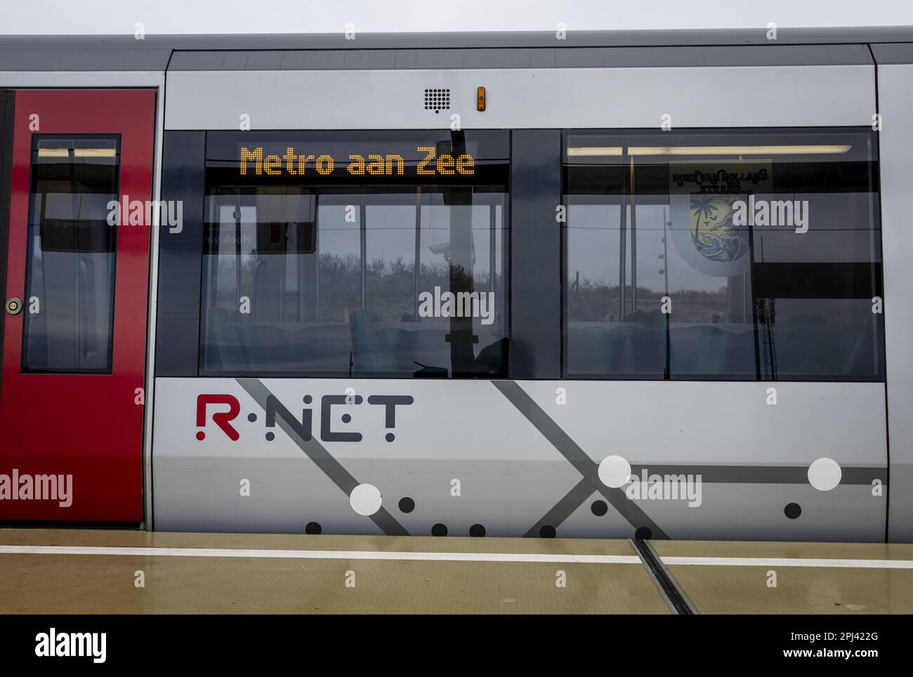 HOEK VAN HOLLAND A metro during the opening of a new metro station. Travelers can also use the