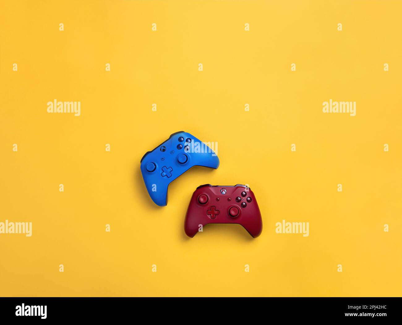 FILE--A young boy plays electronic games on an XBOX ONE game console at a  physical store of Microsoft in Shanghai, China, 26 December 2014. Produc  Stock Photo - Alamy