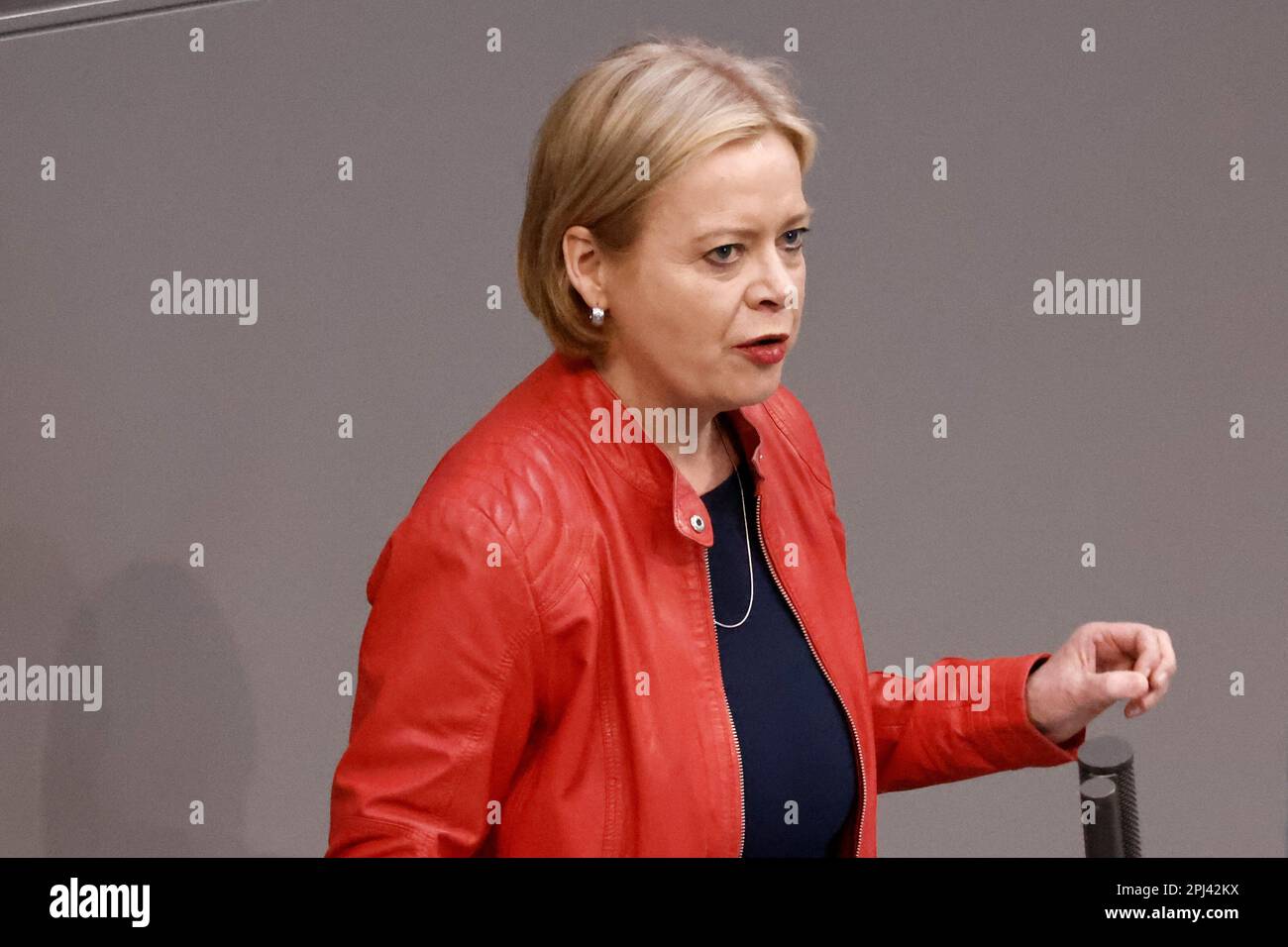 Berlin, Germany. 31st Mar, 2023. Gesine Lötzsch (Die Linke) speaks