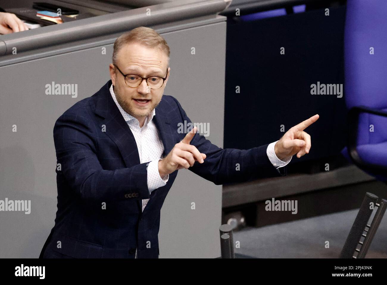 Berlin, Germany. 31st Mar, 2023. Michael Kruse (FDP) speaks during the