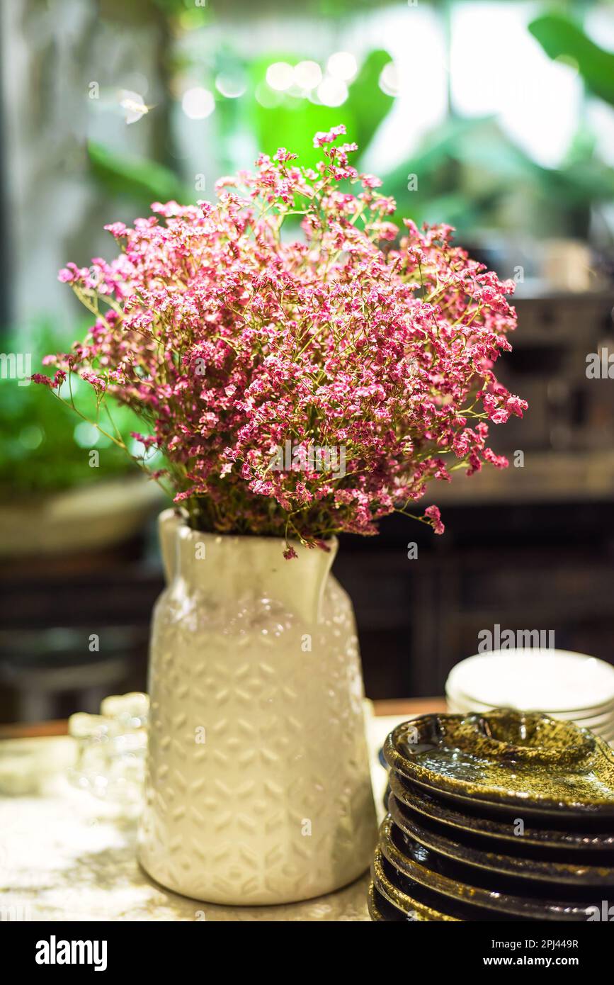 Close Pink Babys Breath Flower Natural Stock Photo 171147746