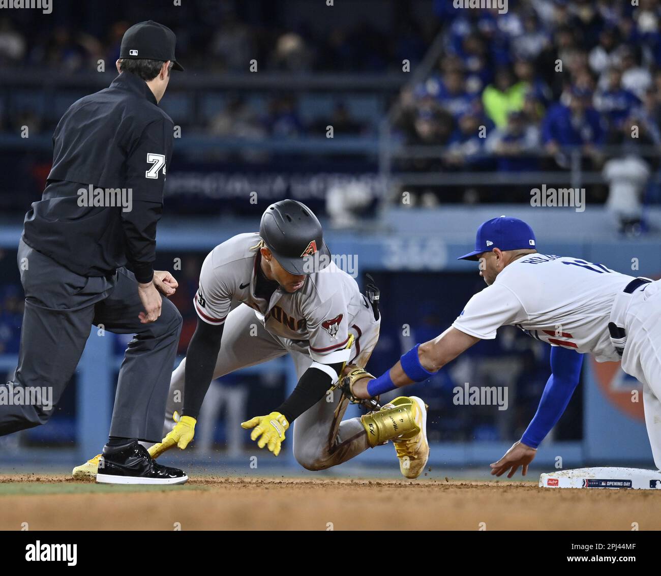 Los Angeles, United States. 30th Mar, 2023. Los Angeles Dodgers short stop Miguel Rojas (11