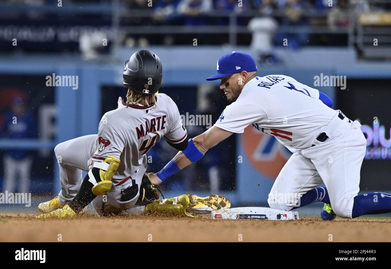Los Angeles, United States. 30th Mar, 2023. Los Angeles Dodgers short stop Miguel Rojas (11