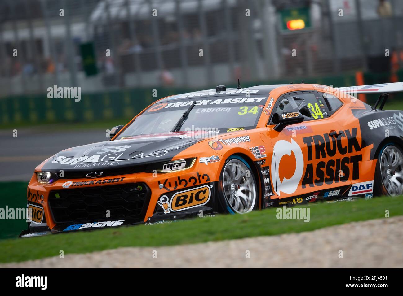 Melbourne, Australia, 31 March, 2023. Jack Le Brocq (34) driving for Matt Stone Racing during Supercars Race 2 at The Australian Formula One Grand Prix on March 31, 2023, at The Melbourne Grand Prix Circuit in Albert Park, Australia. Credit: Dave Hewison/Speed Media/Alamy Live News Stock Photo