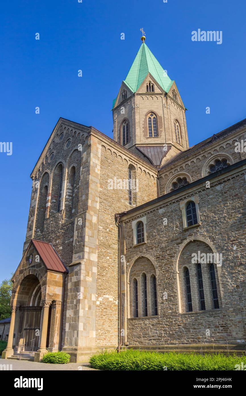 Front of the historic Ludgerus church in Essen-Werden, Germany Stock Photo