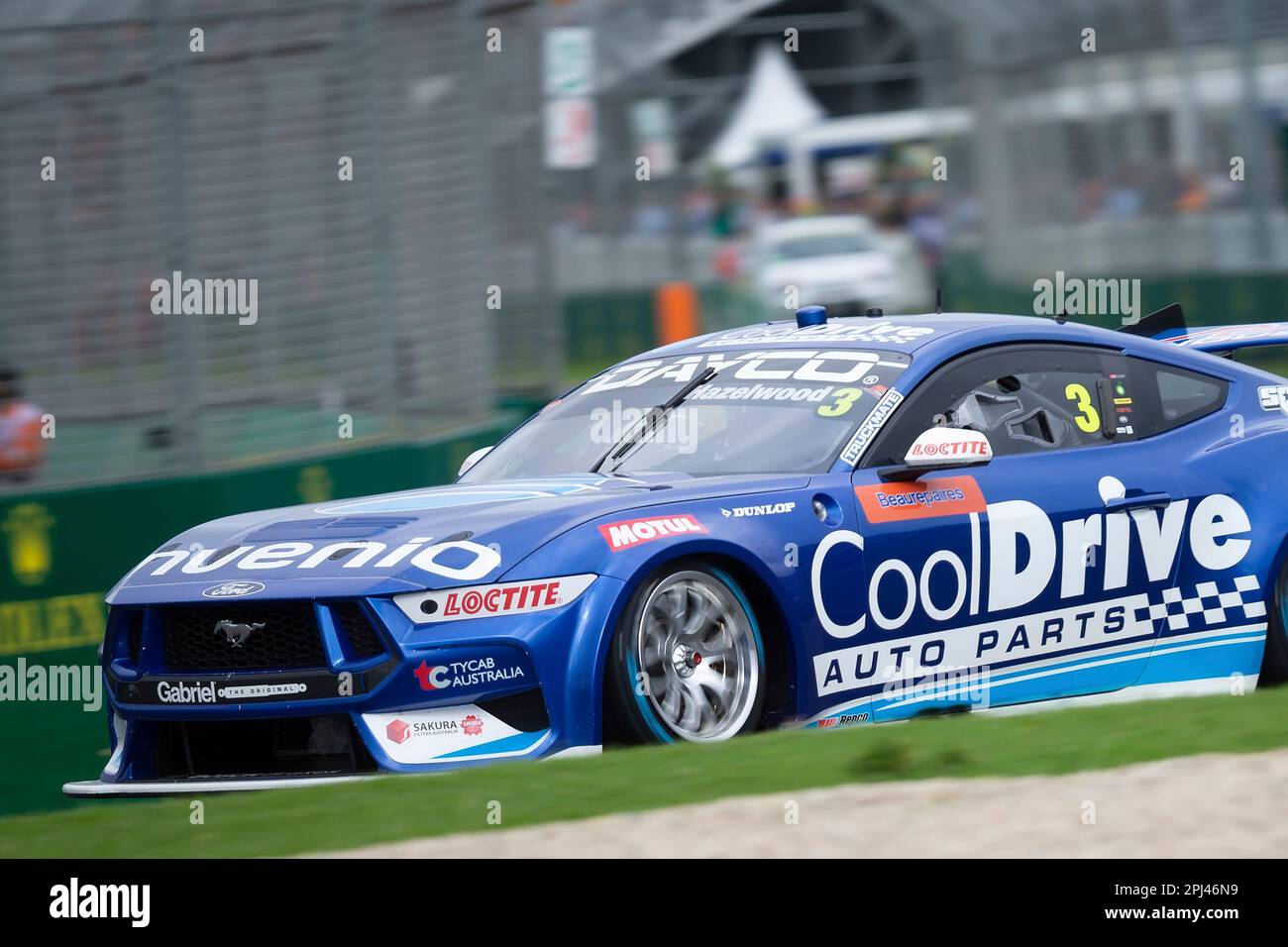 MELBOURNE, AUSTRALIA - MARCH 31: Todd Hazelwood (3) driving for ...
