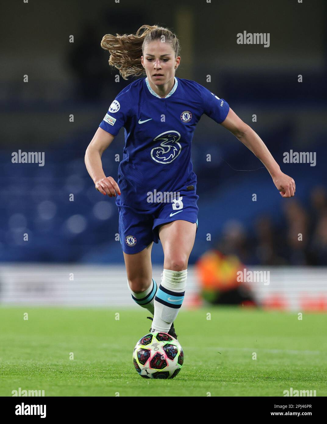 London, UK. 30th Mar, 2023. Melanie Leupolz of Chelsea during the UEFA Womens Champions League match at Stamford Bridge, London. Picture credit should read: Paul Terry/Sportimage Credit: Sportimage/Alamy Live News Stock Photo