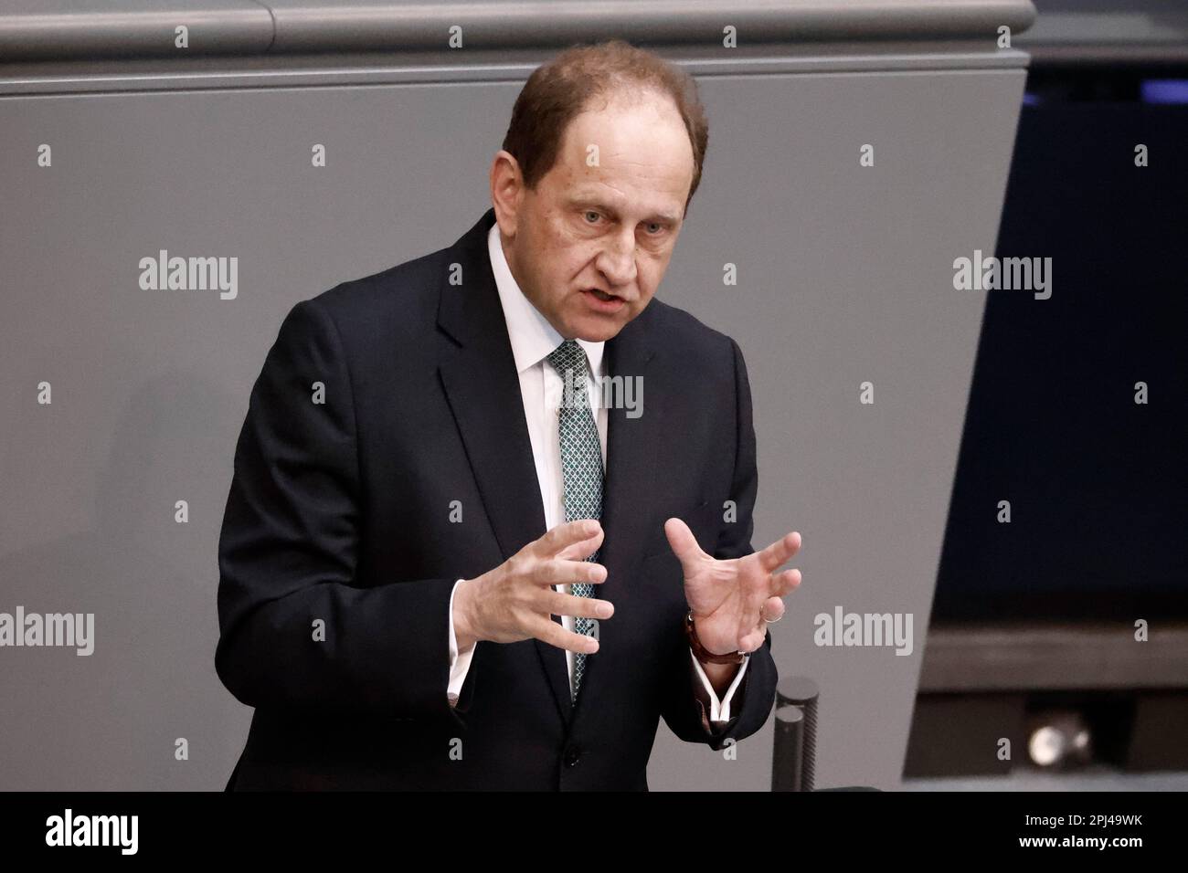 Berlin, Germany. 31st Mar, 2023. Alexander Graf Lambsdorff (FDP) speaks during the debate on the national security strategy in the German Bundestag. Credit: Carsten Koall/dpa/Alamy Live News Stock Photo