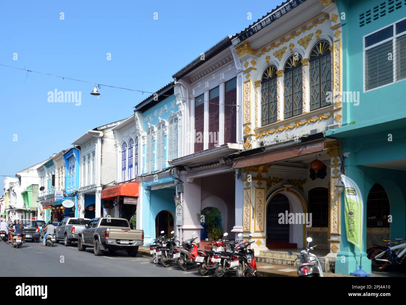 Thailand, Phuket Island, Phuket City: Restored Sino-Portuguese Houses ...