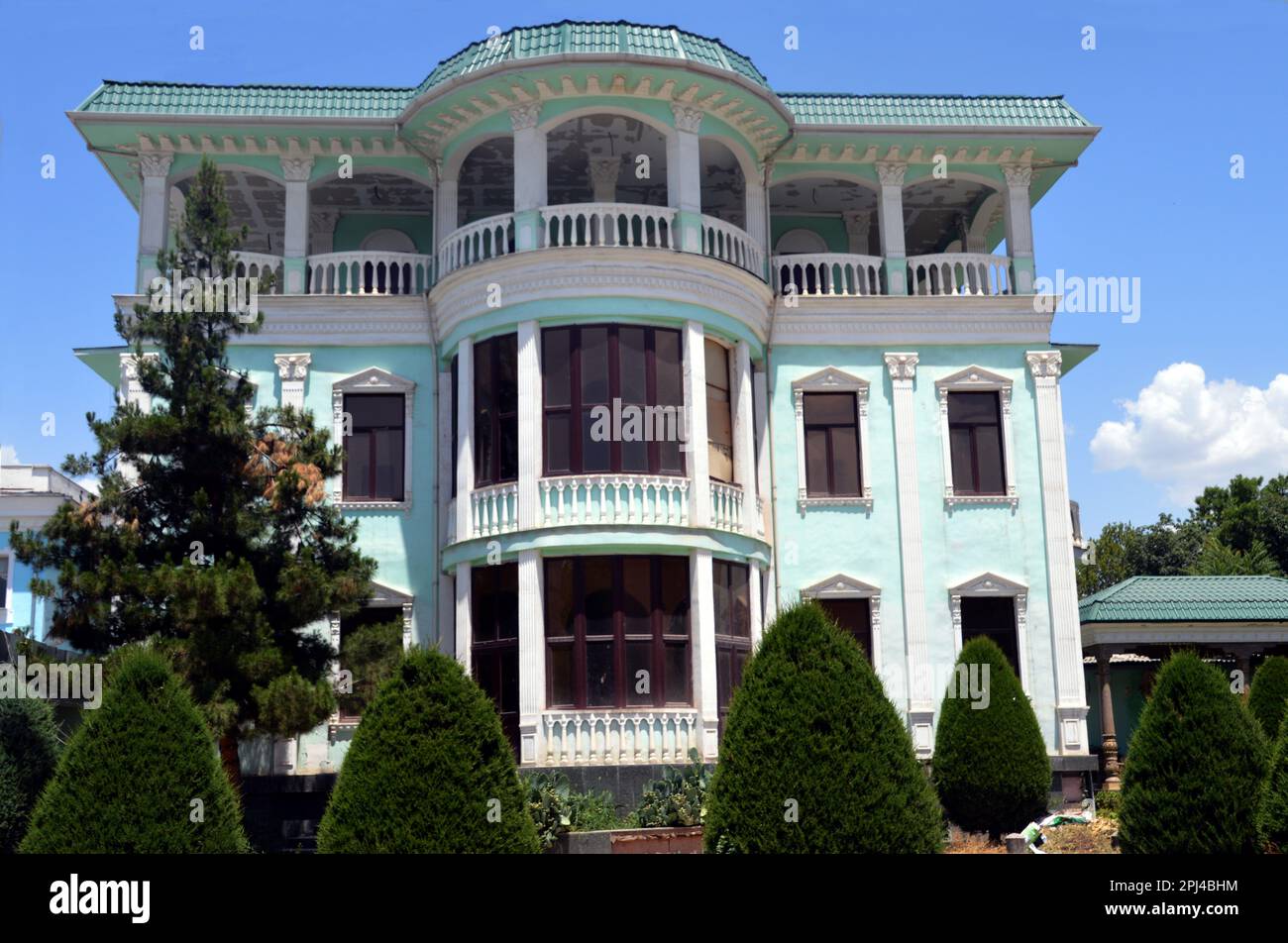 Tajikistan, Dushanbe, capital city colonialstyle mansion belonging to