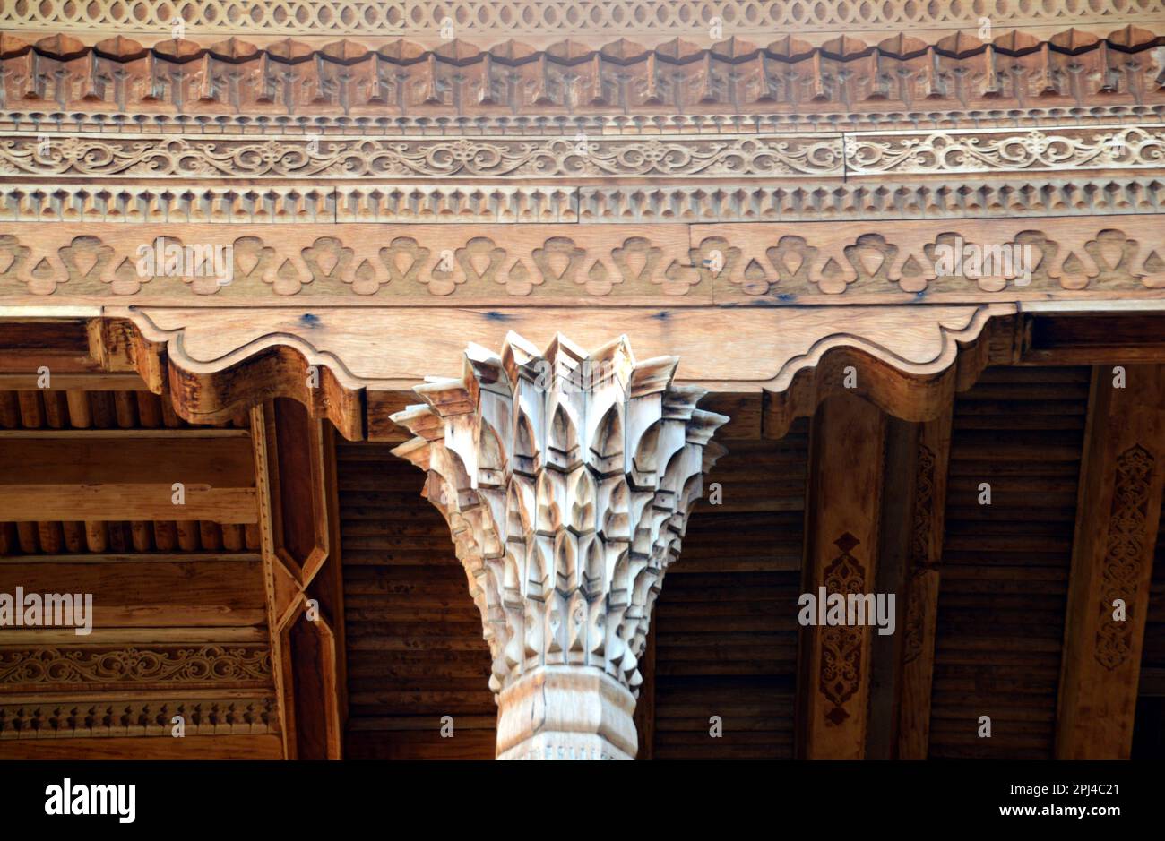 Uzbekistan, Tashkent, capital city, Khast-Imam Complex: carved wooden ...