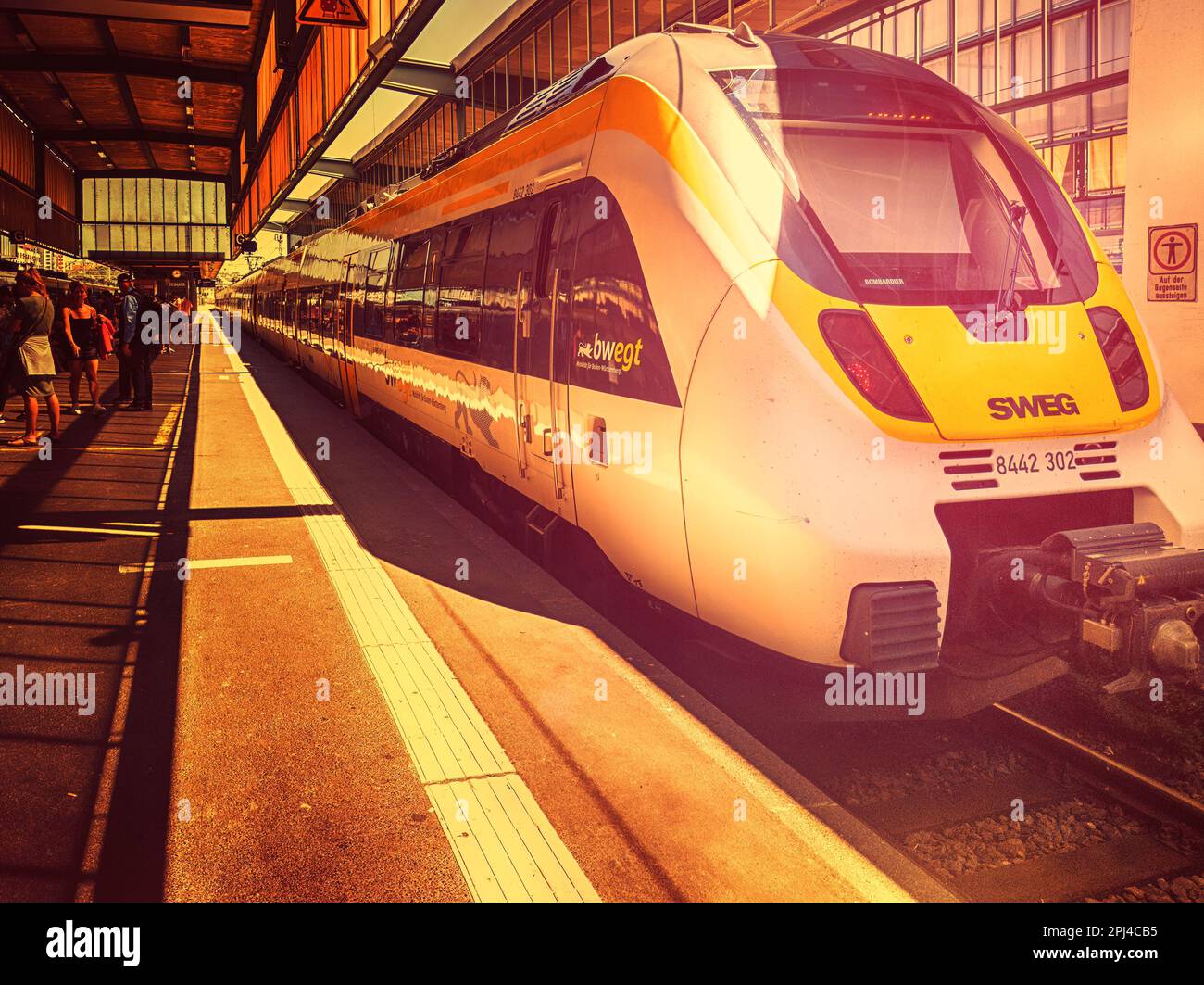 Stuttgart,Germany,July 03,2022 Main station This is a modern train of