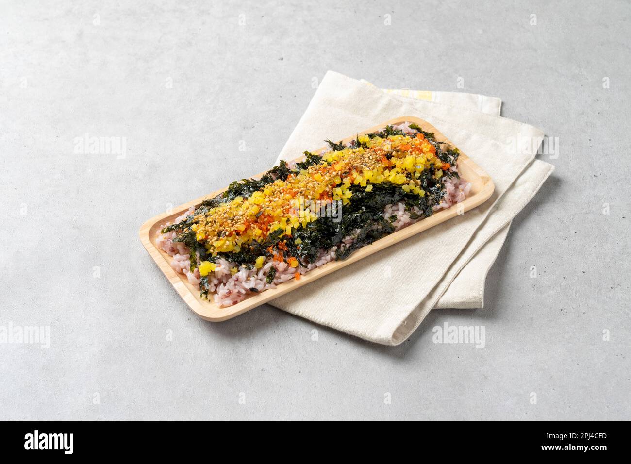 Korean food flying fish roe rice ball Stock Photo Alamy