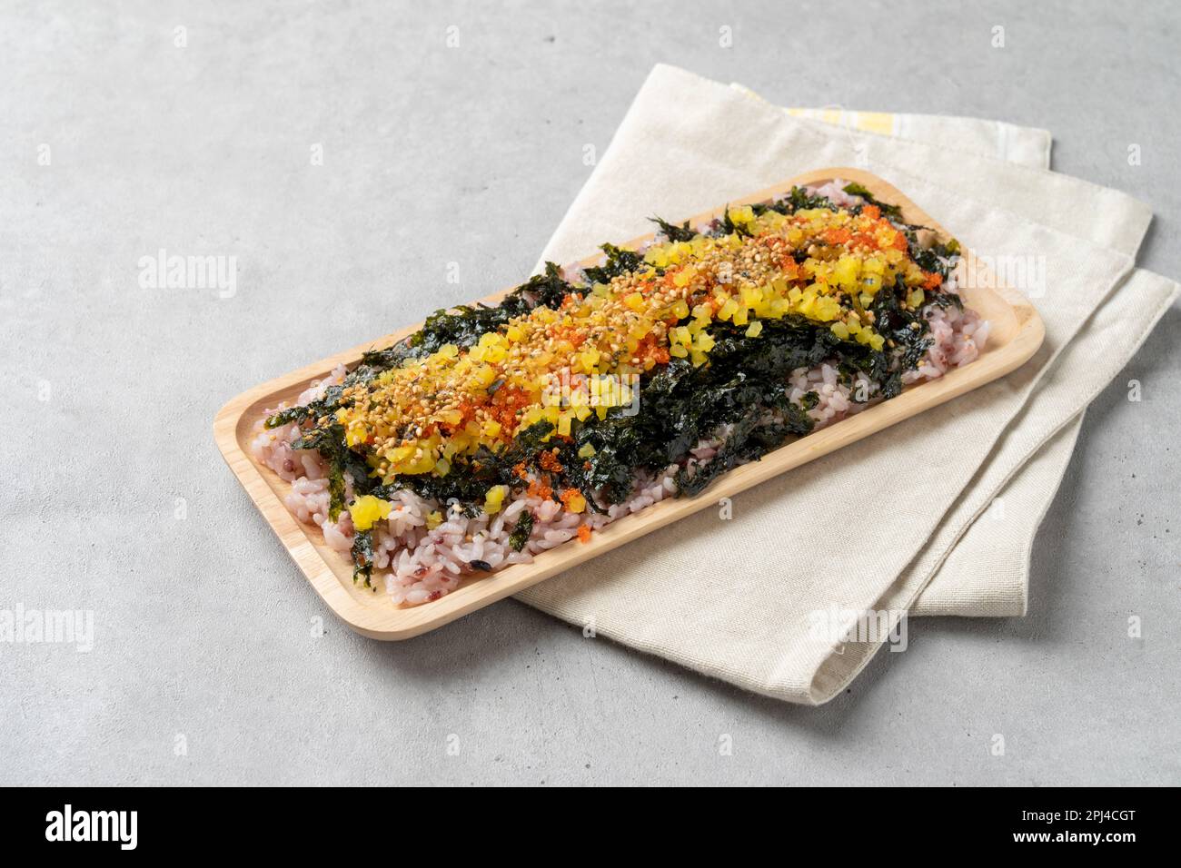 Korean food flying fish roe rice ball Stock Photo - Alamy