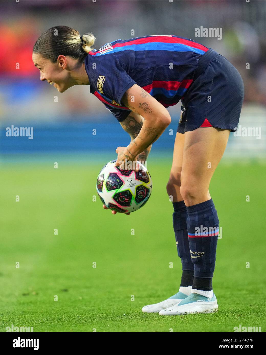 Barcelona, Spain. 29/03/2023, Mapi Leon of FC Barcelona during the UEFA ...