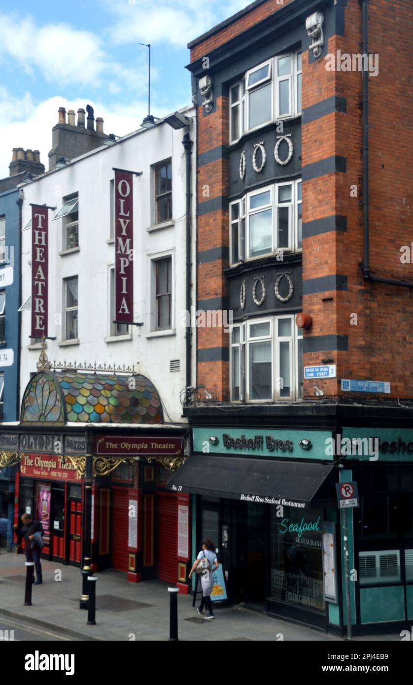 Ireland, Leinster, Dublin:  the Olympia Theatre on Dame Street,  dating from 1879, has seen many famous performers treading its boards Stock Photo