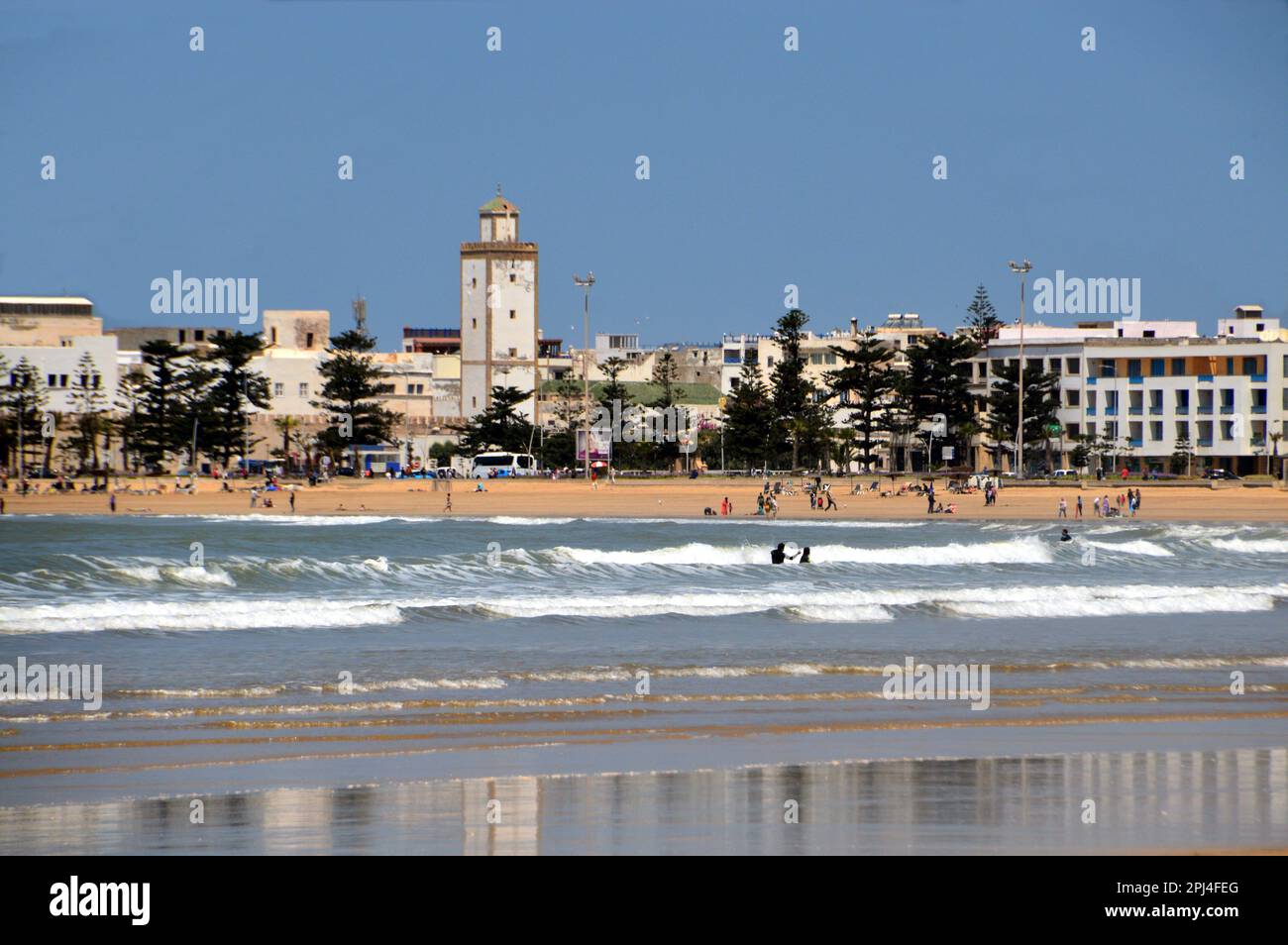 Morocco, Essaouira: holiday resort on the Atlantic coast, with sandy ...