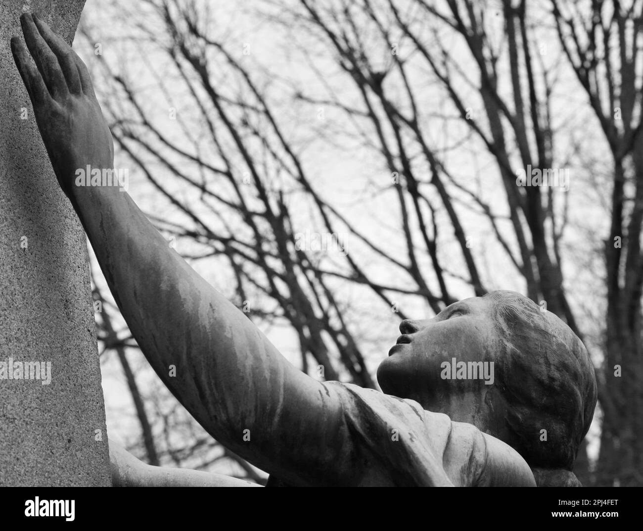 A beautiful bronze statue in the grounds of Chateau de Flers, Normandy
