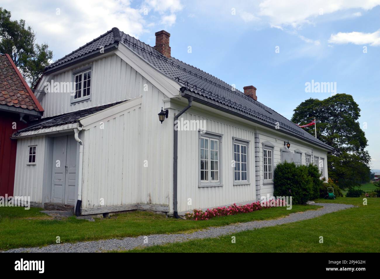 Norway, Telemark, Skien:  the family home and birthplace of  the playwright Henrik Ibsen (1828-1906)  at Venstop, near Skien. Stock Photo