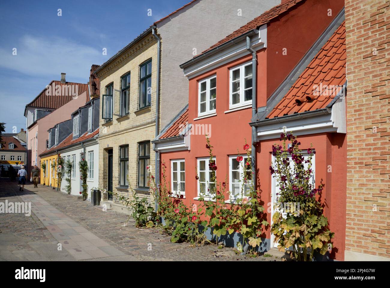 Denmark, Odense:  timber-frame houses in the old quarter. Stock Photo