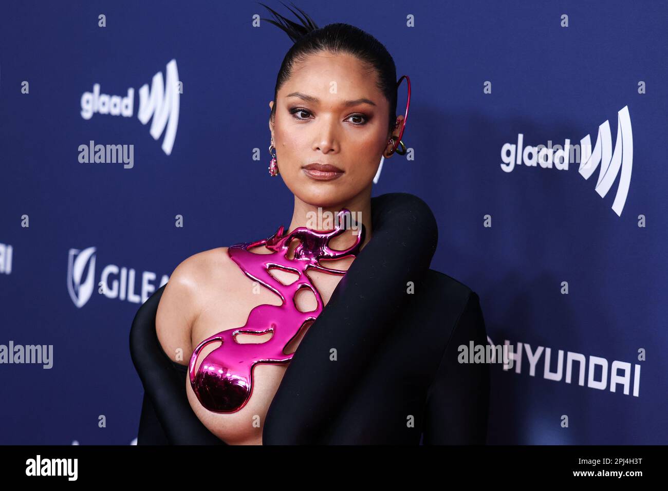 Beverly Hills, United States. 30th Mar, 2023. BEVERLY HILLS, LOS ANGELES, CALIFORNIA, USA - MARCH 30: American-Filipino model, TED speaker and transgender advocate Geena Rocero arrives at the 34th Annual GLAAD Media Awards Los Angeles held at The Beverly Hilton Hotel on March 30, 2023 in Beverly Hills, Los Angeles, California, United States. (Photo by Xavier Collin/Image Press Agency) Credit: Image Press Agency/Alamy Live News Stock Photo