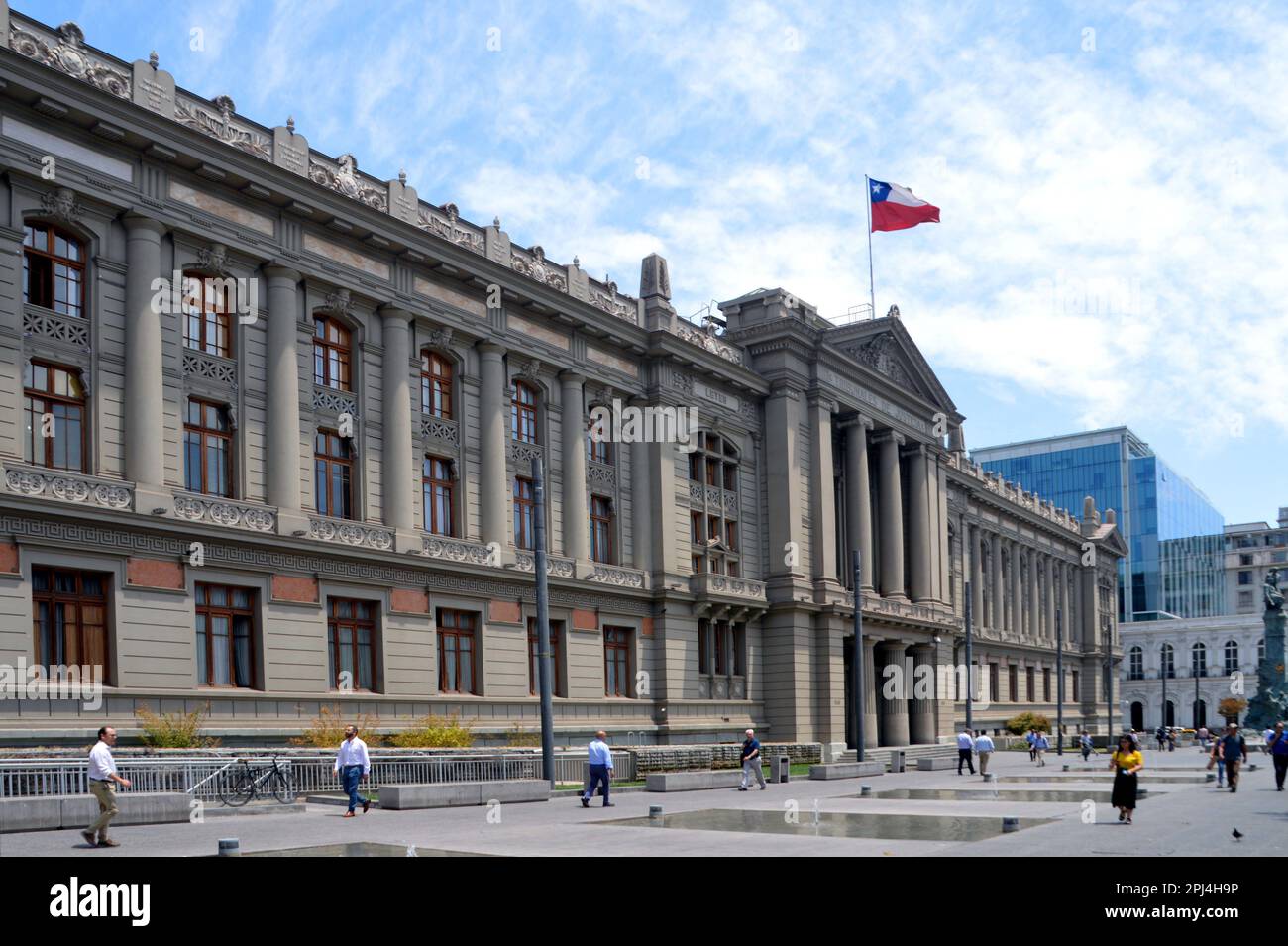 Chile. Santiago:  Palacio de los Tribunales de Justicia, the Chilean Supreme Court. Stock Photo